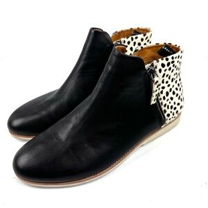 Rollie Australia Side Zip Bootie 40 Womens Zip Up Ankle Boot Cheetah Print Women